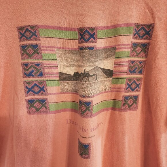 VTG Hanes North Face Buckminster Fuller Dare to be Naive L Single Stich 80's90's - Picture 1 of 15